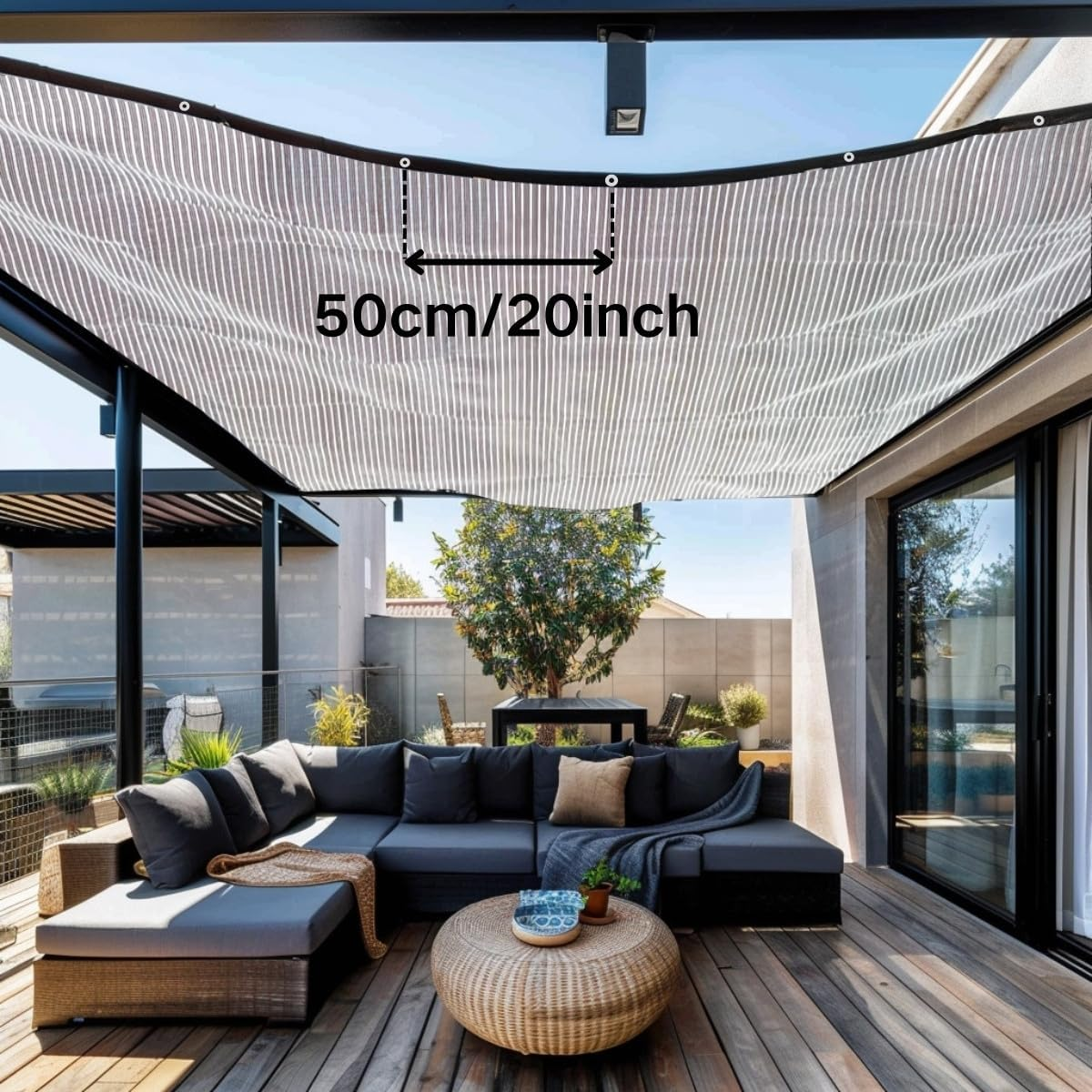 Begrit 75% Reflective Aluminet Sun Shade Cloth Mesh with Grommets Sunshade Garden Cover 3X6M image number 2