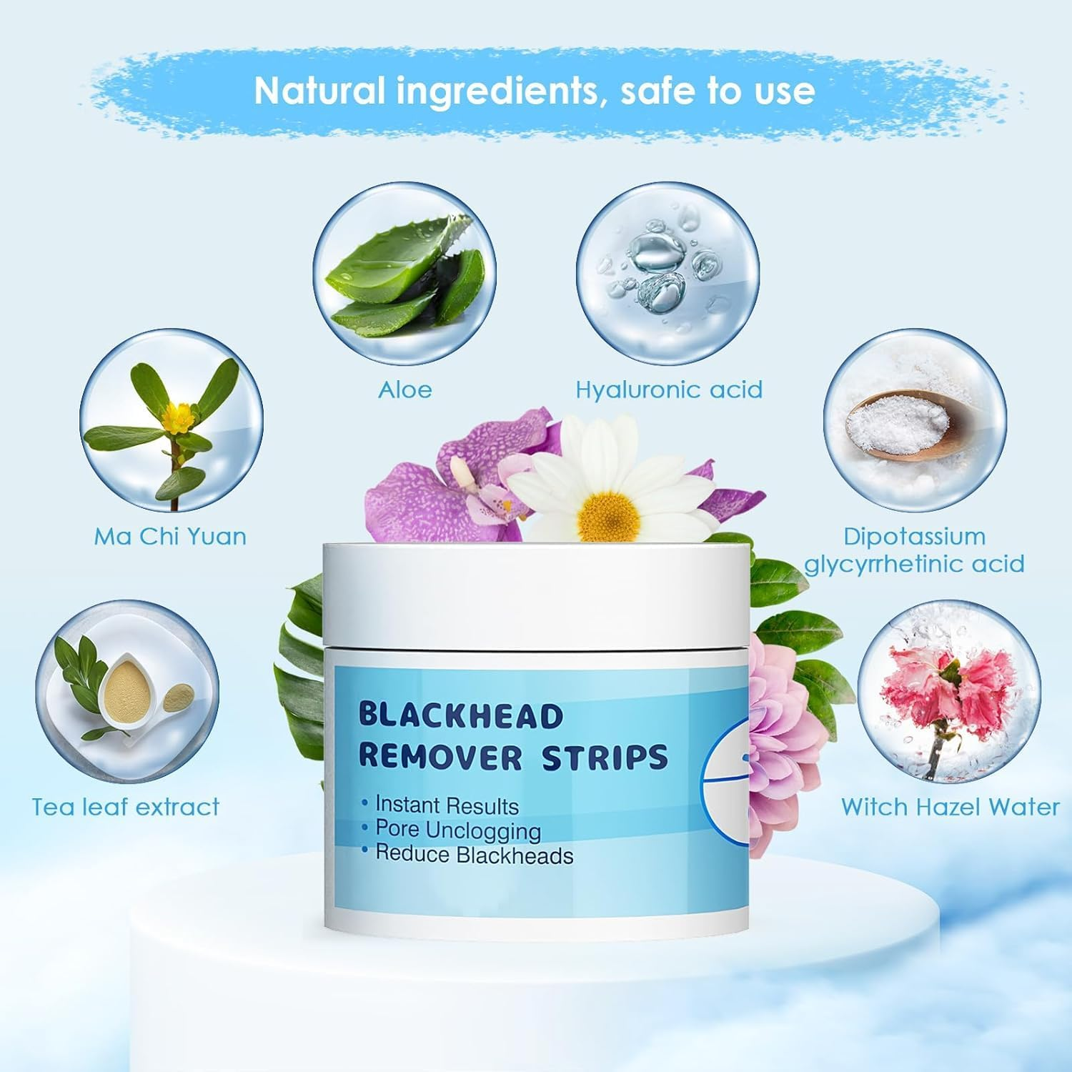 Blackhead Remover Strips, Deep Cleansing Pore Strips，Nose & Facial Pore Cleaner Kit with Pore Minimizer Serum(30G), Black Head Remover for Face & Nose image number 1