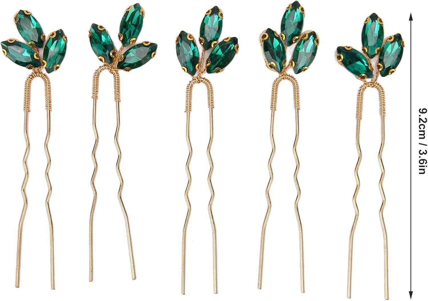 Vintage Hair Jewelry Handmade Safe 5 Pieces Rhinestone Hair Pin Exquisite for Party image number 5