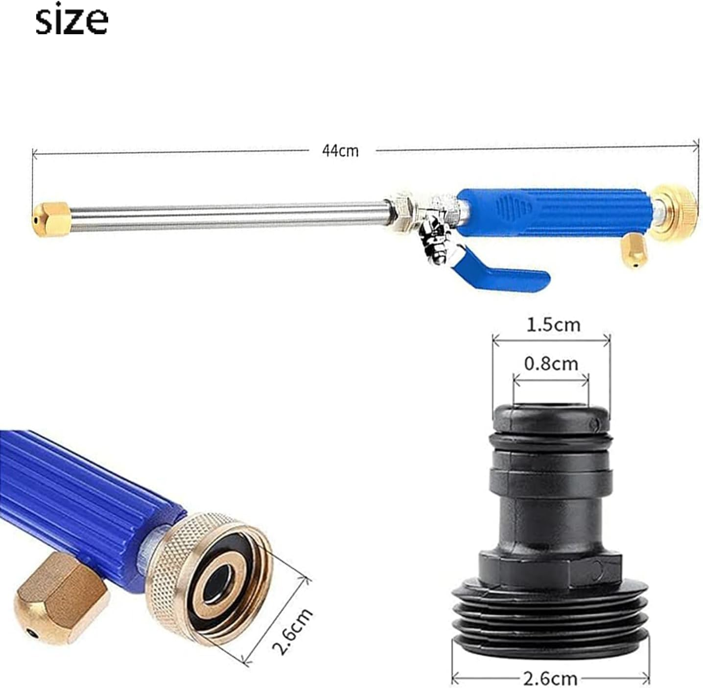 Roczential High Pressure Washer High Pressure Washer for Car Washing & Surface Cleaning, Compact and Lightweight Design for Garden Fence Floor Wall with High Pressure Water Spray (Black) image number 6