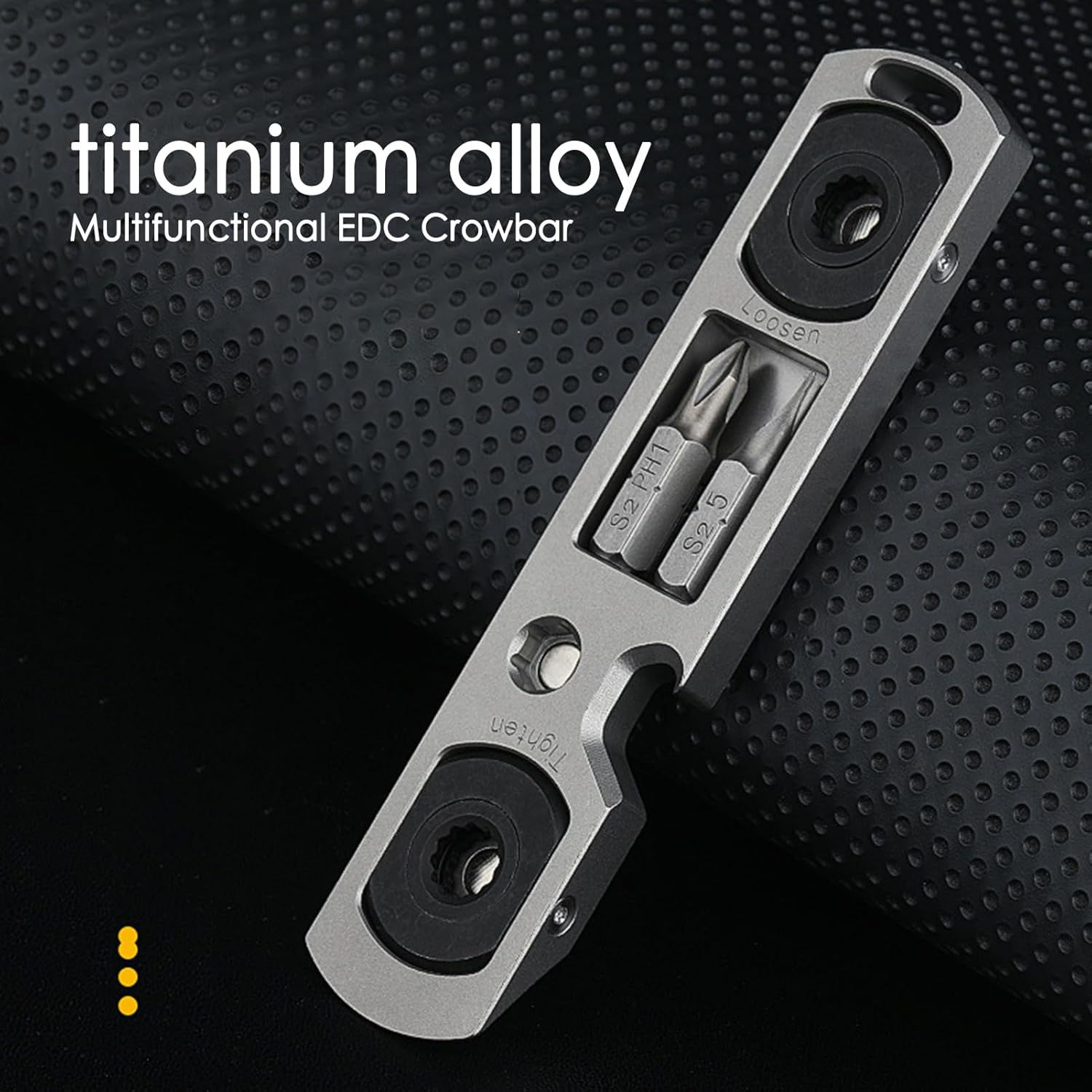 Titanium Pry Bar - Key Chain Pry Bar,Multipurpose Heavy-Duty Tool Wrench for Automotive Repair Firefighting Rescue Compact Lightweight Design image number 3