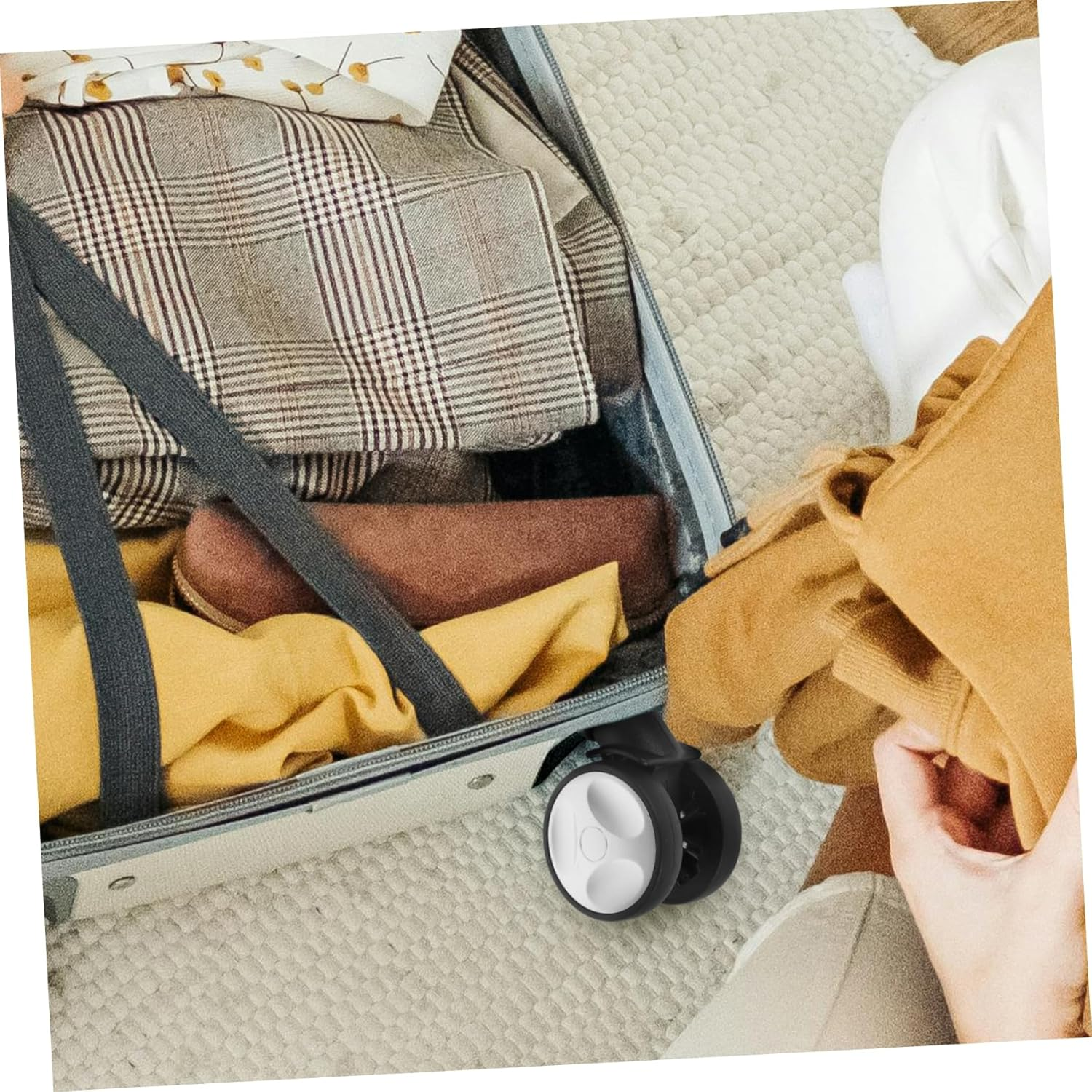 LIFKOME Small Wheel for Luggage Suitcase Wheel Replacement Plastic Luggage for Travel image number 4