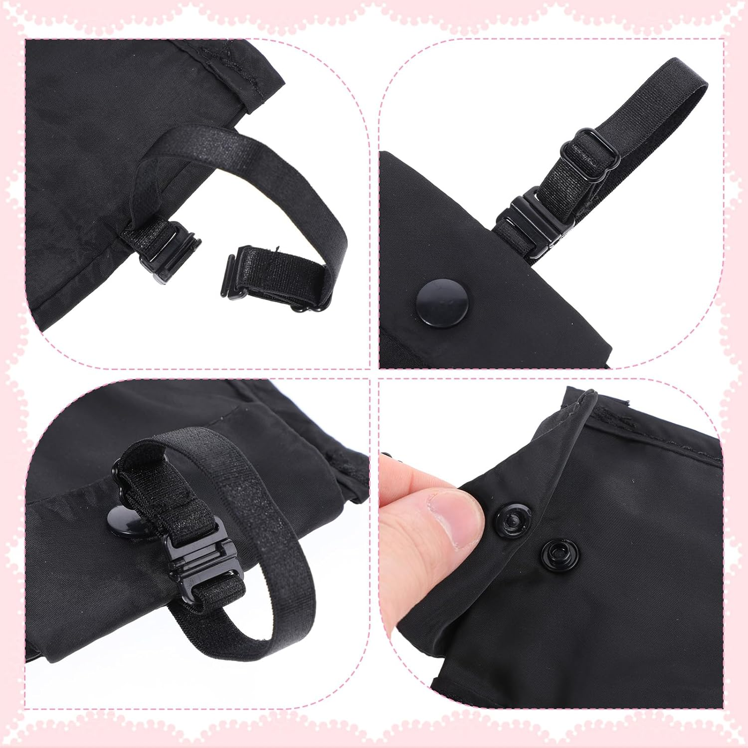 Travel Bra Wallet for Women, Hidden Bra Wallet Secret Stash Pocket Protect Your Credit Cards Valuables with Adjustable Elastic Strap Undercover Stash for All Underwear Sizes Machine Washable(Black) image number 2