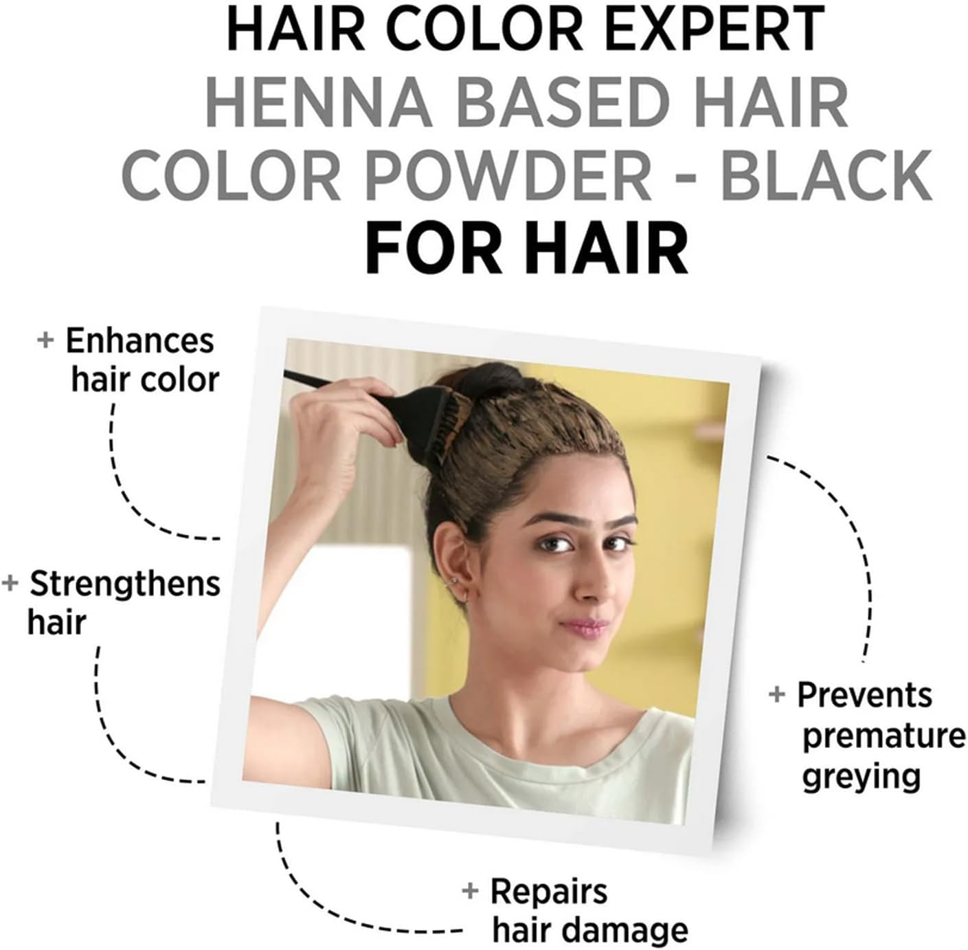 Ayu Hina Henna, Black Naturals - Pack of 5, Original Bhavnagar Henna Mehndi (125 G Economy Pack), Powder, Suitable for Normal Hair, Makes Hair Naturally Black, Shiny, Strong, Healthy and Beautiful image number 4