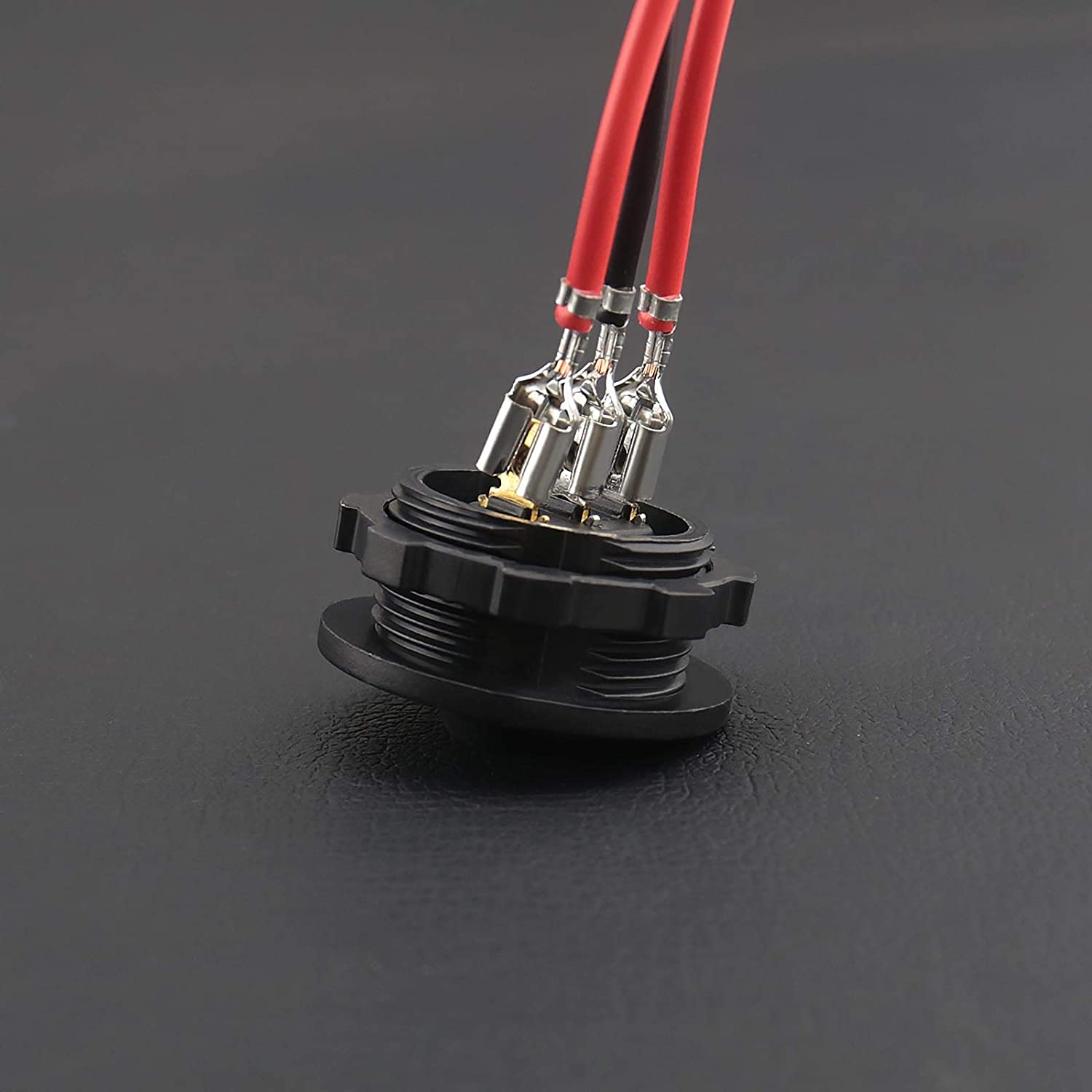 Emsea 3PCS round Rocker Toggle Switch 12-24V 20A Blue LED Light On/Off Control Button 3Pins with 9 Connection Cables for Car Caravan Truck Boat image number 4