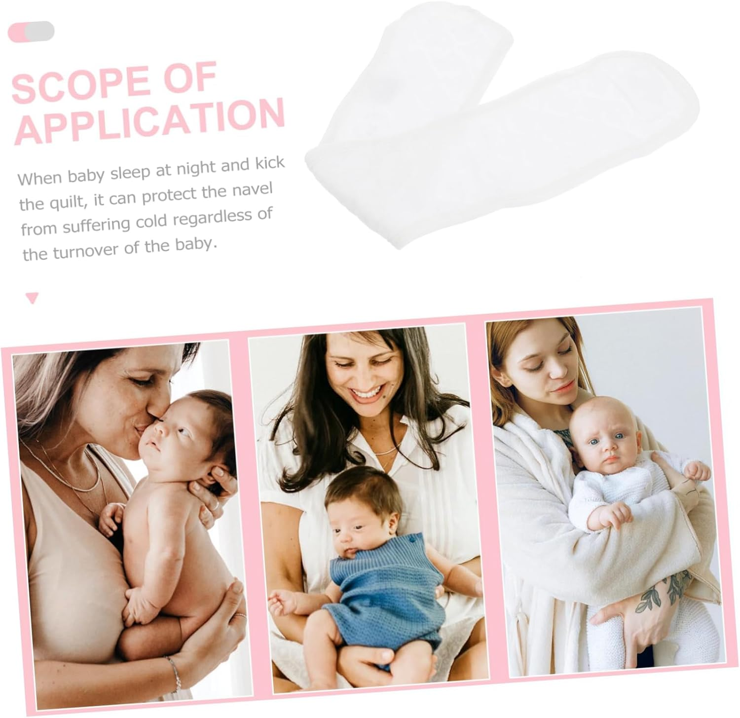 10Pcs Newborn Navel Belt Cotton Belly Button Band for Boy Girl Belly Wrap Protect Newborn Umbilical Cord image number 1