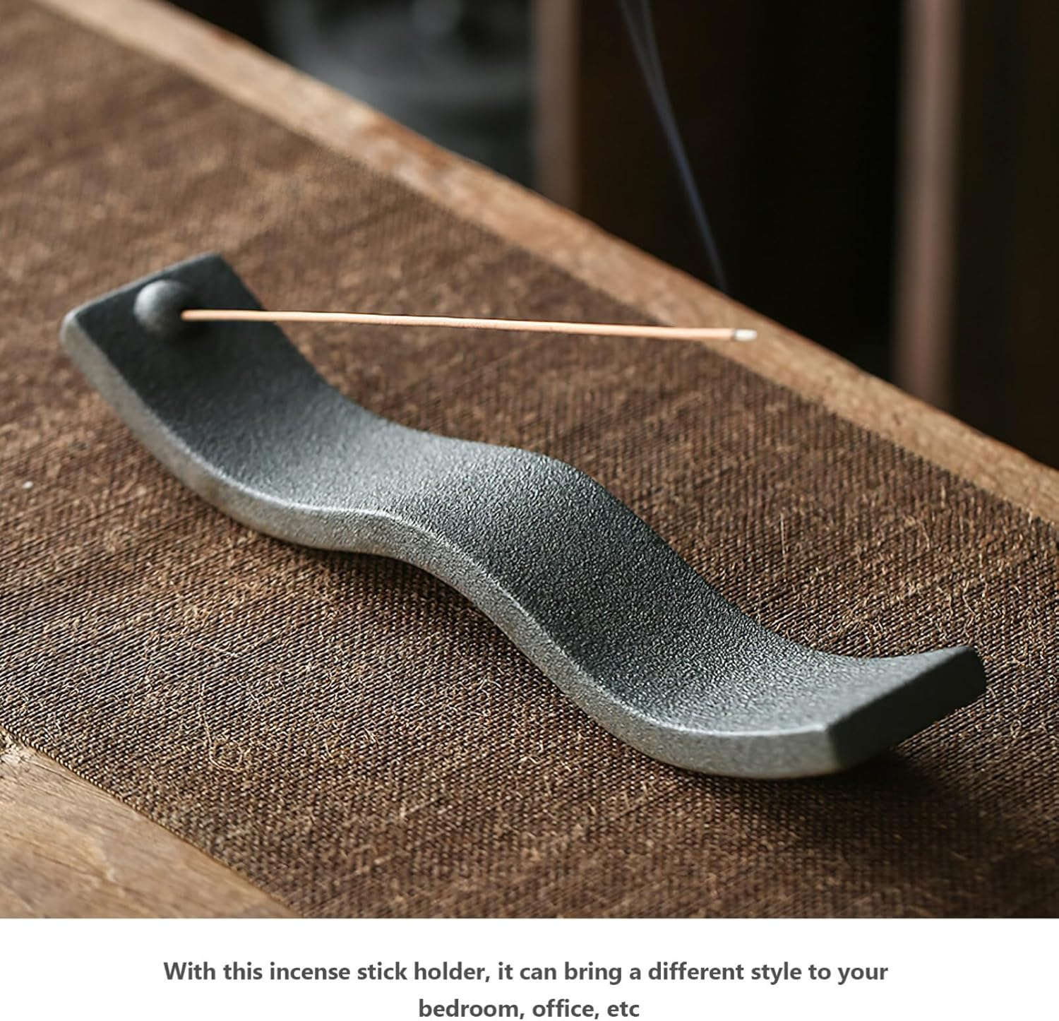 Healvian 2Pcs Ceramic Aromatherapy Stove Incense Burner Stick Holder Home Decor Desk Incense Holder image number 3