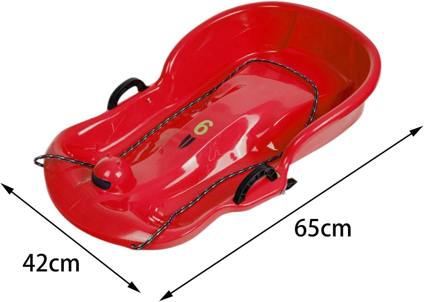Portable Winter Snow Sled Sledding Sleigh Toboggan Kids Sledge for Yard Backyard image number 6