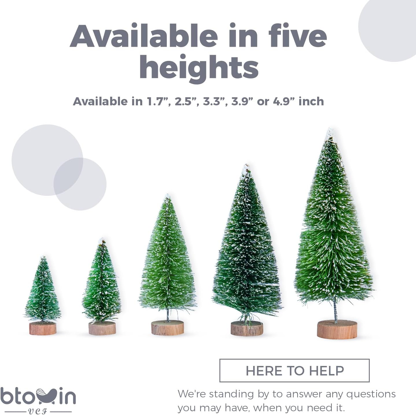 Mini Artificial Christmas Tree, Btowin VCF Pack of 24 Miniature Snow Effect Pine Tree Green with Wooden Base DIY Christmas Tree Small Christmas Decoration for Party Table Decoration Shop Window