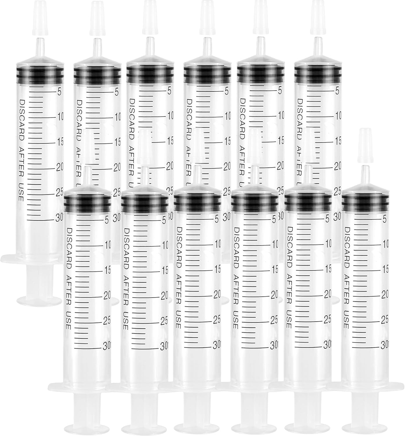 30ML Syringe for Liquid, 10Pack Measuring Small Plastic Syringes with Caps, Reusable Liquid Measuring Syringe Tools with Measurement for Scientific Labs, Feeding Pets, Refilling Cosmetics image number 6