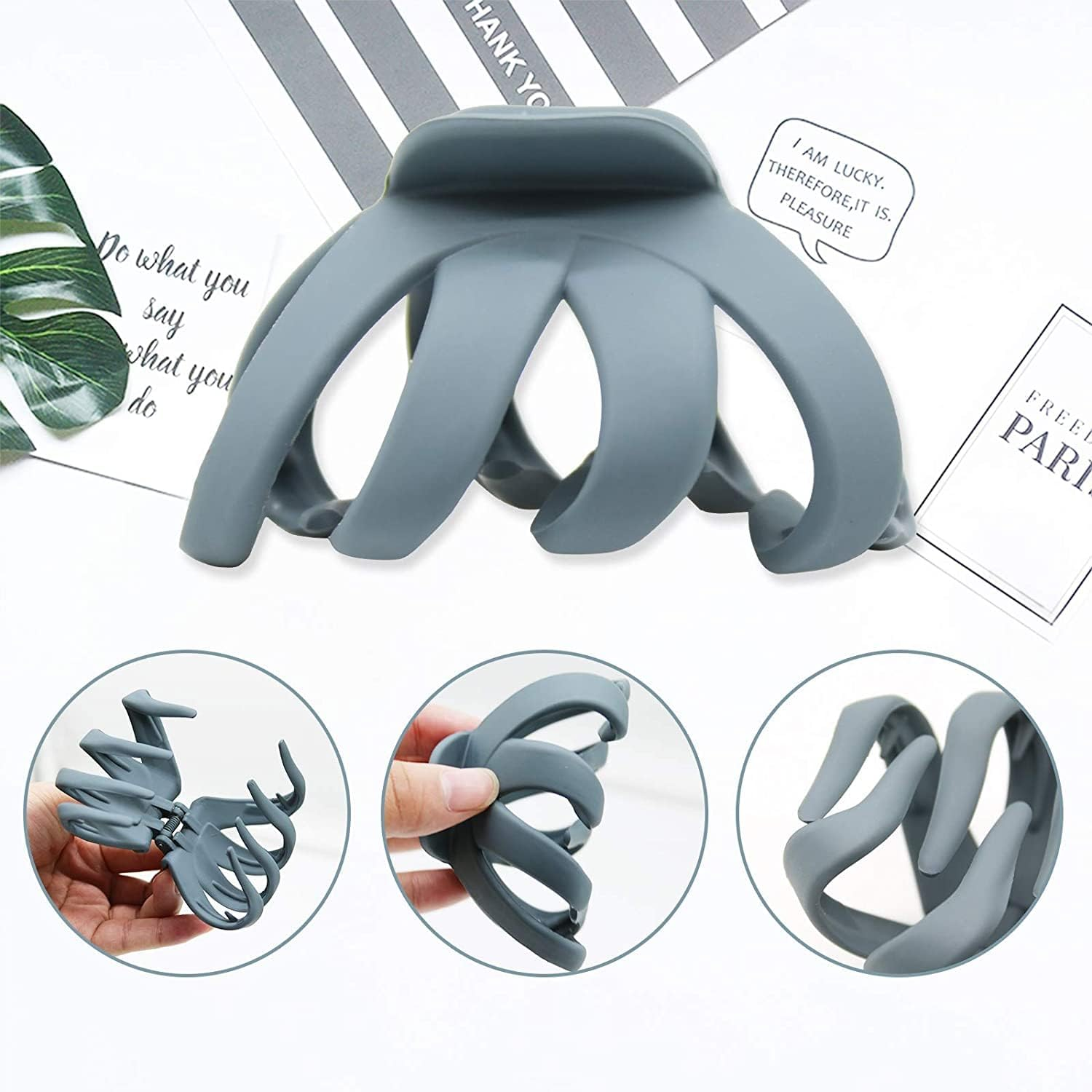 LATRAT Pack of 6 Octopus Hair Clips for Women with Thick Hair for Thick Hair, Non-Slip Hair Clips Claws image number 5