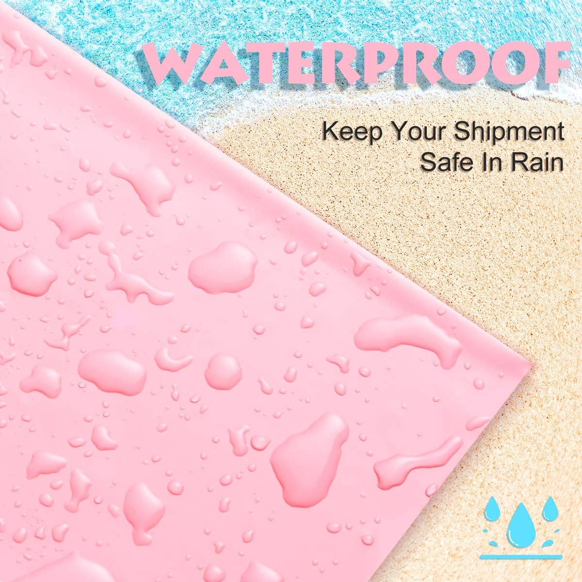 UCGOU Poly Mailers 14.5X19 Inch Light Pink 100 Pack Large Shipping Bags #7 Strong Thick Mailing Envelopes Self Sealing Adhesive Waterproof and Tear Proof Boutique Packaging Postal for Clothing image number 1