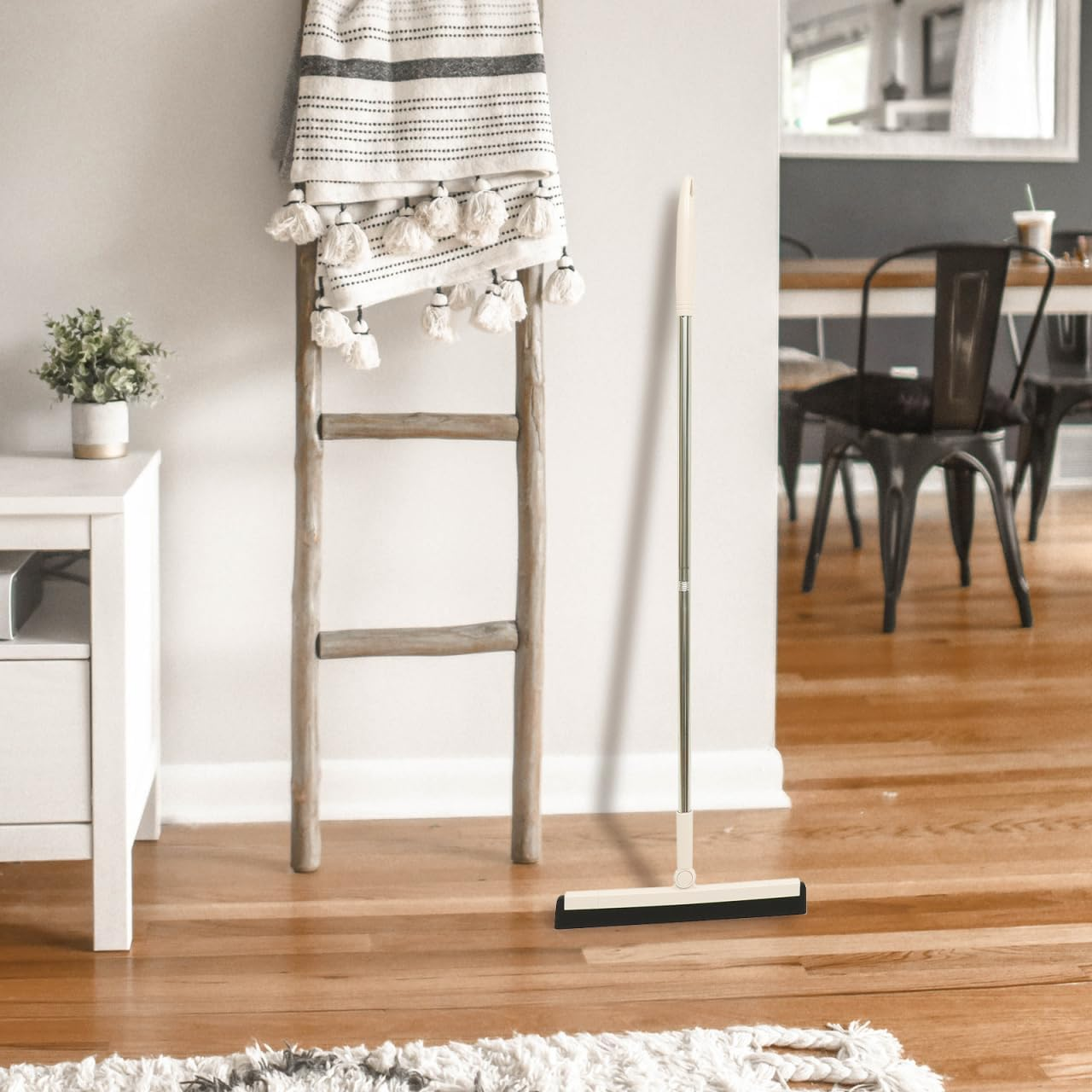 ULTECHNOVO Floor Squeegee 106 CM, Metal Long Handle, Shower Squeegee for Washing Drying Bathroom Remove Dog Hair Windows Scraper image number 2