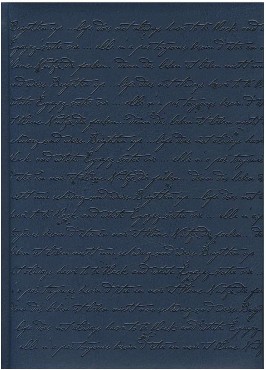 Pierre Belvedere Large Script Notebook, Blue