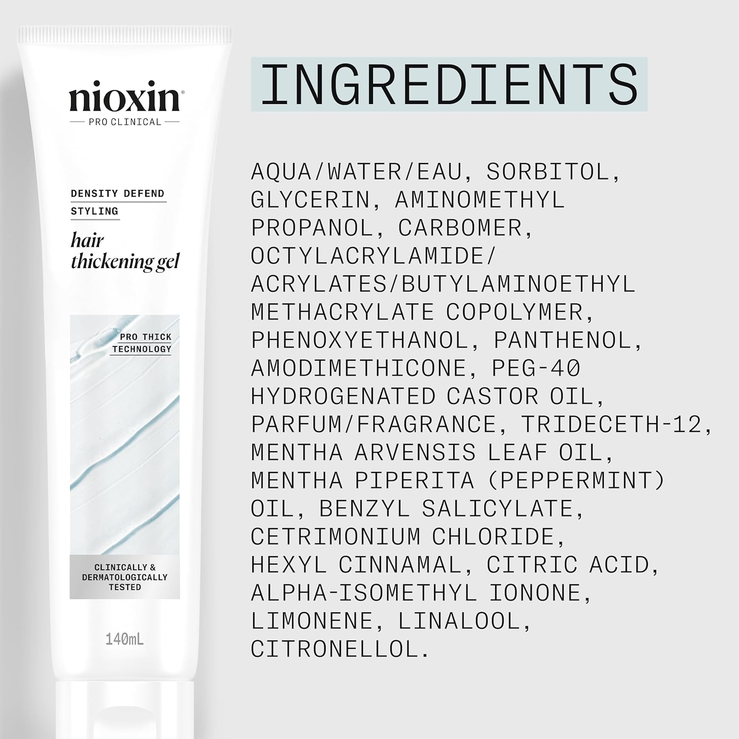 Nioxin Density Defend Hair Thickening Gel for Volumizing Hair, 140 Ml