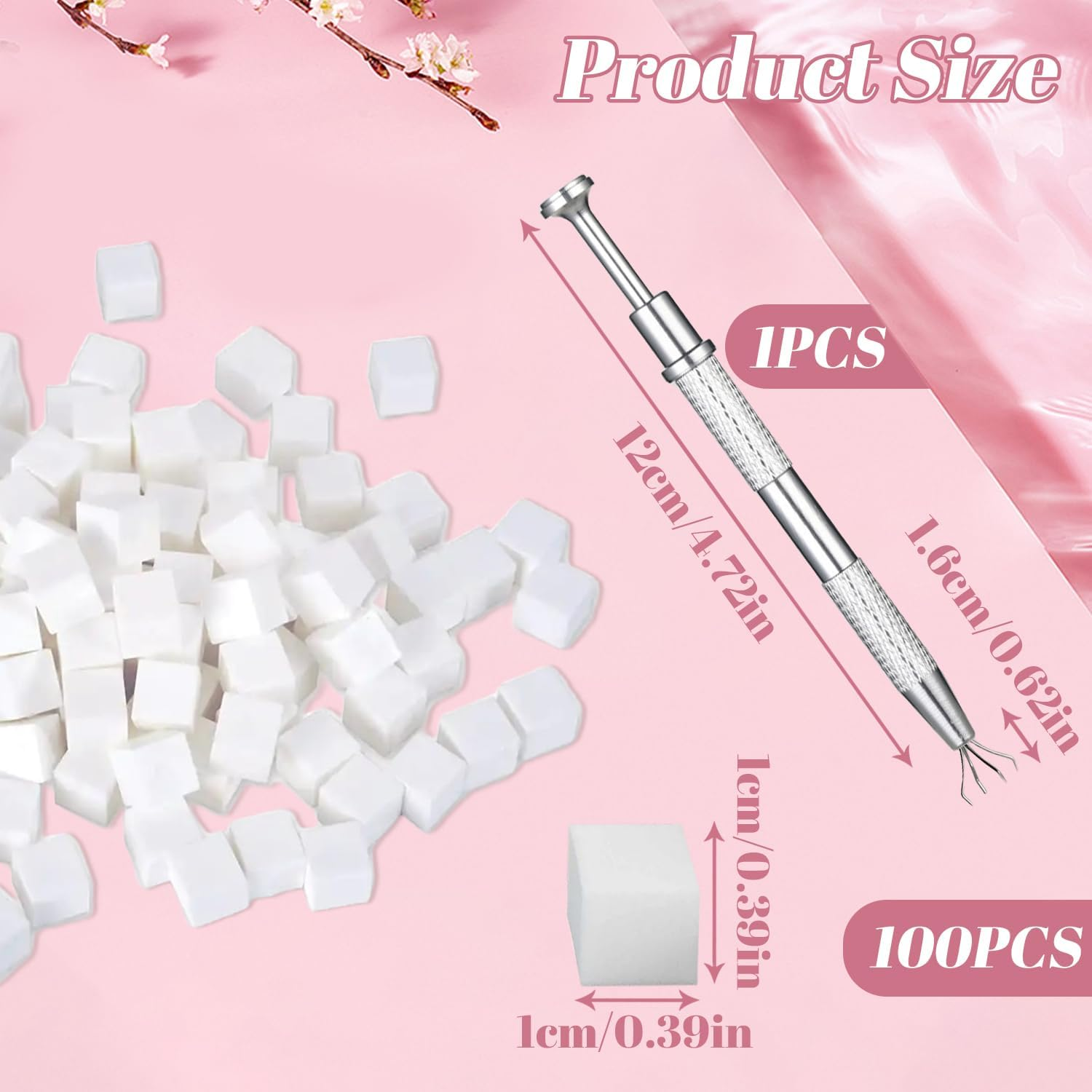 100 Pieces Nail Sponges for Ombre Ombre Nail Brush with Metal Gripper Nail Art Tools Sponge Ombre Nail Tools Nail Art Tools Sponge Brush for Nail Art Design Manicure DIY image number 4