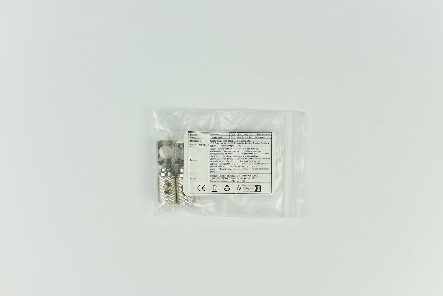 Conext Link RT8N-2 Series Set Screw Ring Terminal 2 Pack Nickel 8 Gauge image number 1