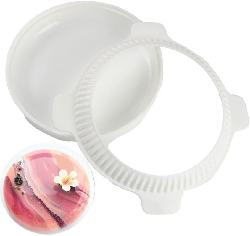 Silicone Cakе Pan - 3D Silicone Cake Molds for Baking Cheesecake Pan Set Nonstick Cake Mousse Circle Molds for Chocolate Cake Molds - round Cake Pans Cake Pans Set (White, One Size) image number 2