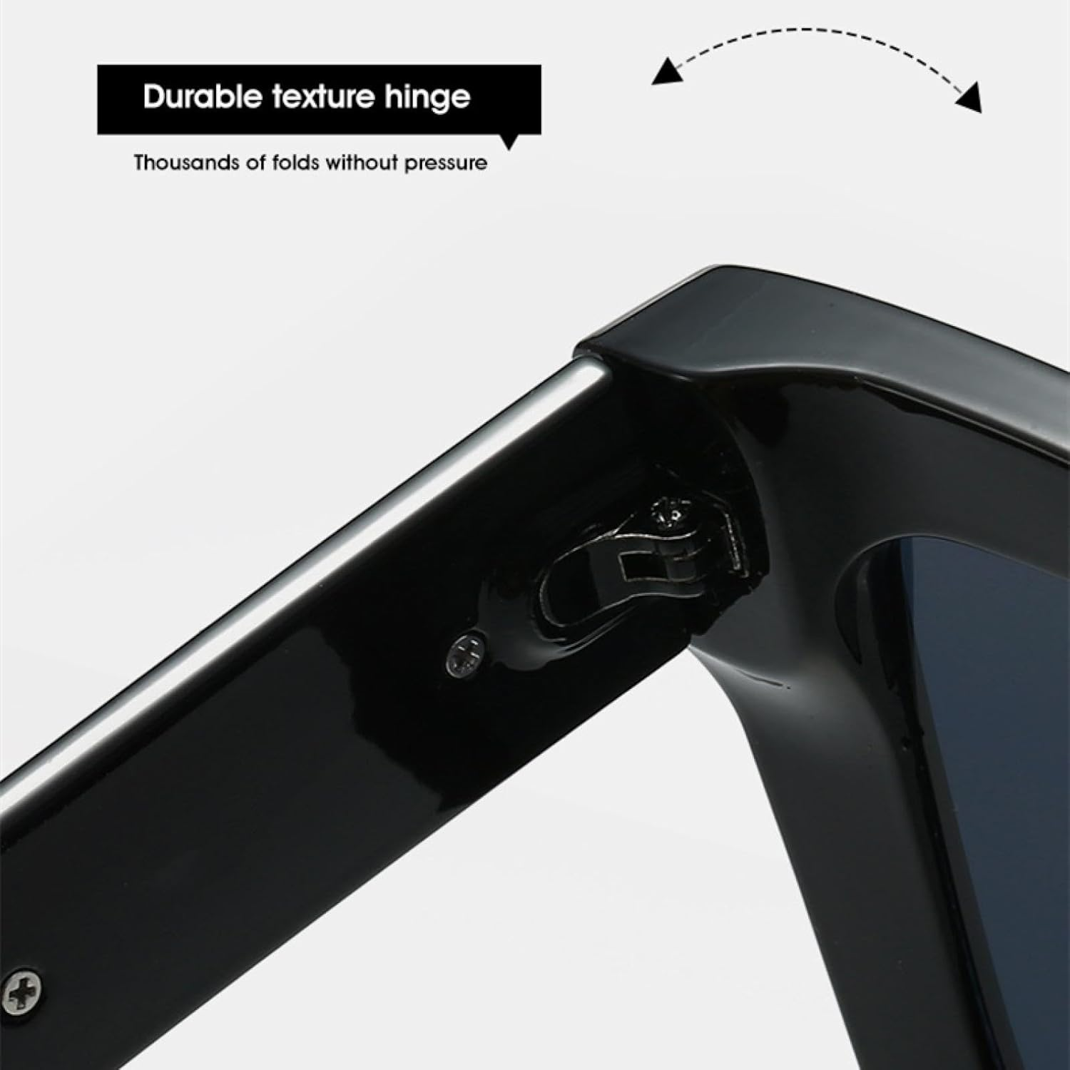 HPIRME Women Glasses Big Frame Ladies Retro Screen Eyewear Double Color Shades(Red DH) image number 1