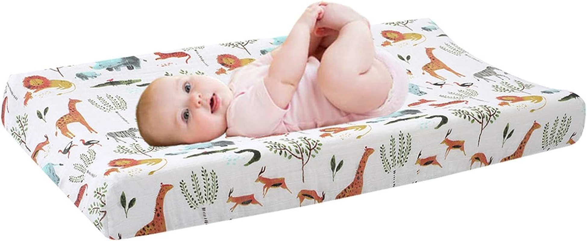 Baby Changing Pad Cover | Cotton Breathable Waterproof Diaper Changing Mat Sheets | Changing Table Cover, Diaper Changing Table Covers & Pads for Boys Girls