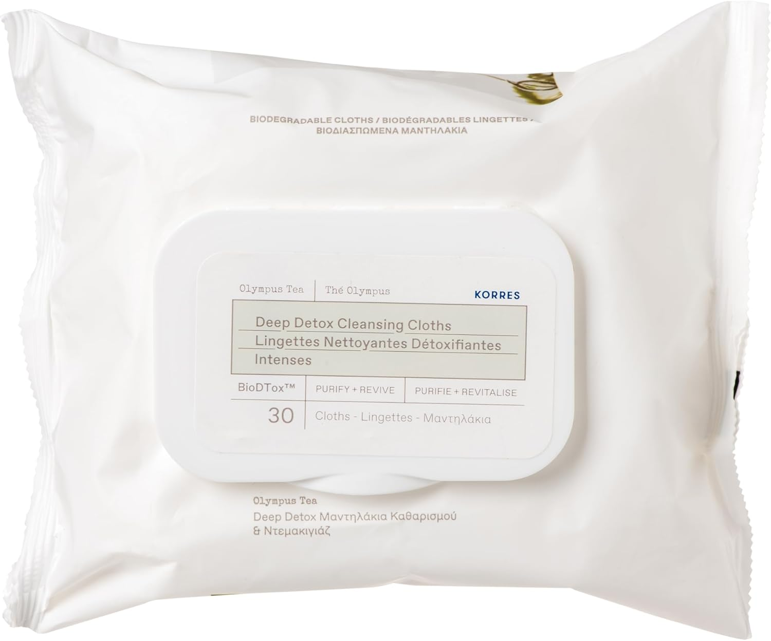 Korres Olympus Tea Detox Wipes (Pack of 30)
