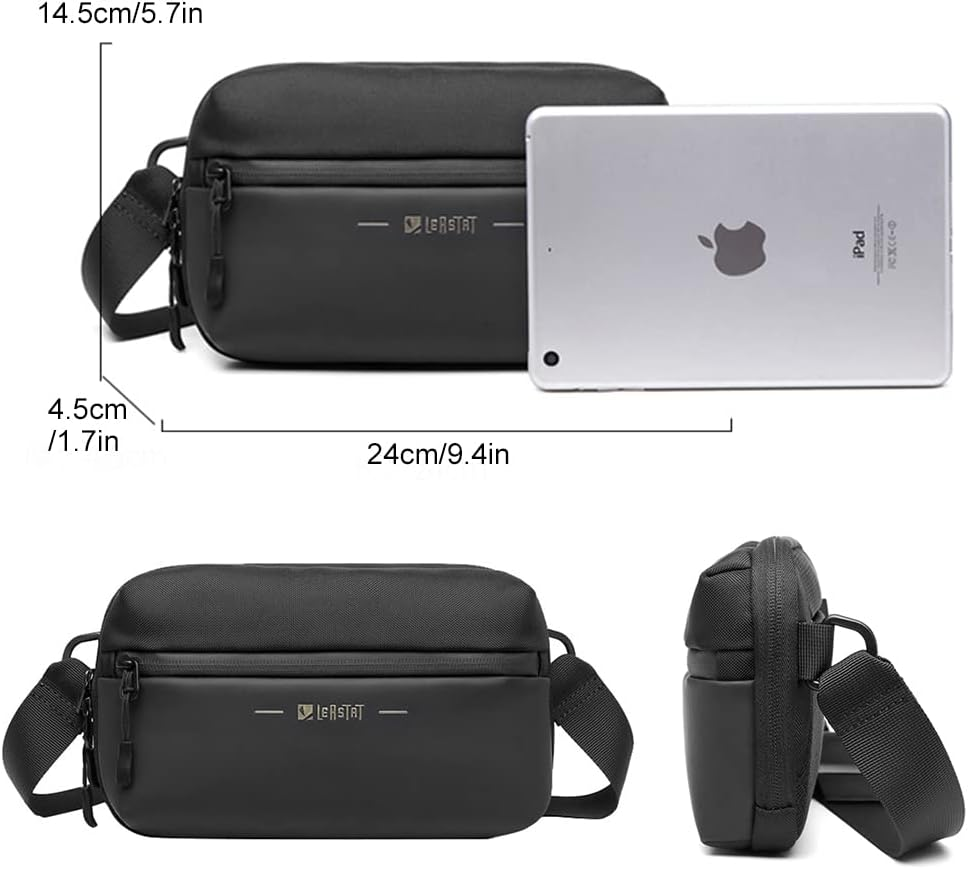 Waist Fanny Pack Men Fashion Bum Bag with Adjustable Belt for Sport Running Hiking Jogging Men （Black image number 1