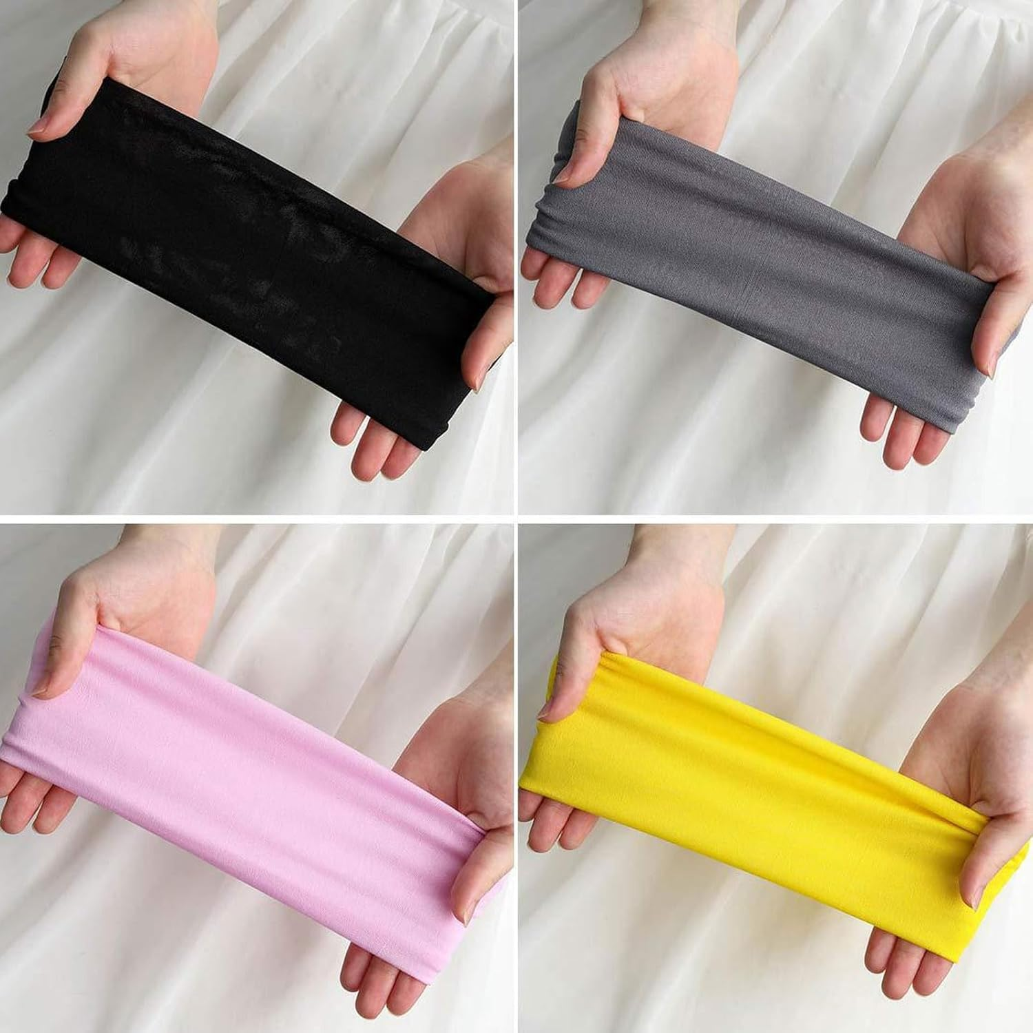 6-Piece Unisex Sports and Fitness Headband - anti Slip Sweat Absorbing Yoga Running Headband, Fashionable Hair Accessory (8.66X3.93 Inches)