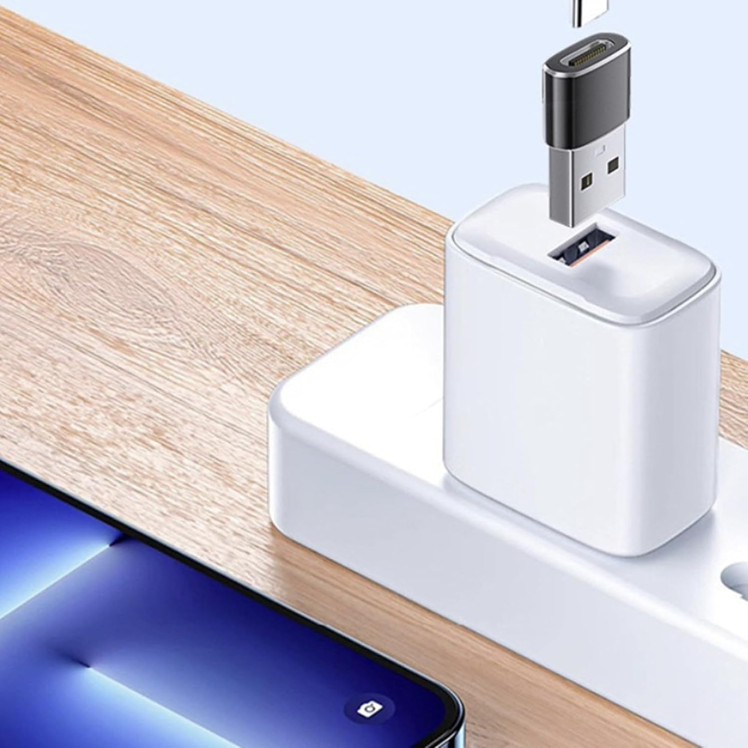 10Gbps USB 3.0 to USB C Adapter 4-Pack, Fast Charge, Data Transfer, Wide Compatibility, Stable Connection, Durable Design, Compatible with Iphone, Galaxy, Ipad, Macbook, Carplay image number 1