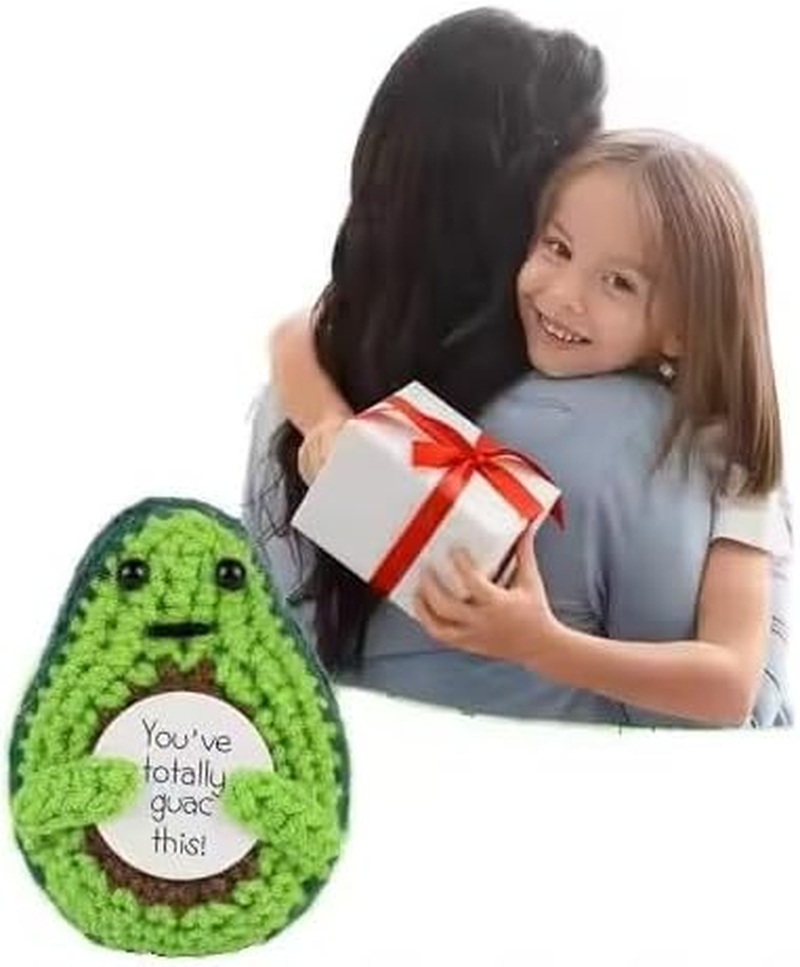 Fun Positive Energy Avocado Mini Crochet Avocado and Positive Energy Affirmation Card Good Luck Inspirational Novelty Gifts and Party Decorations Holiday Gifts image number 2