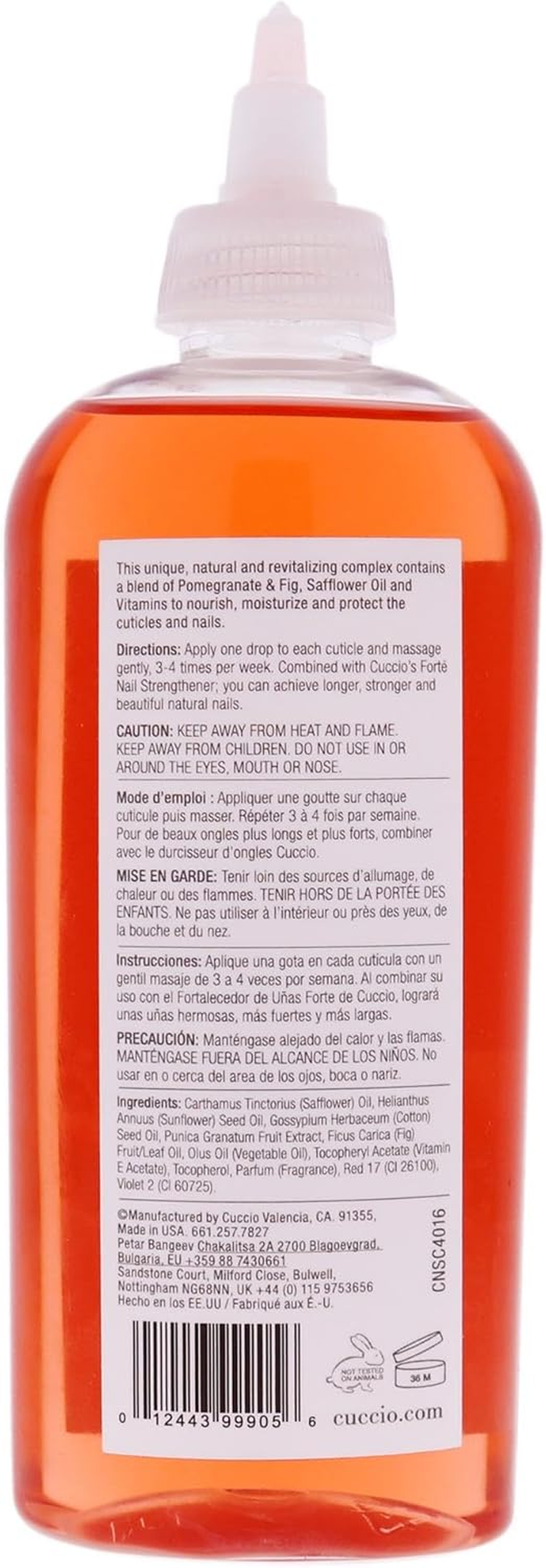 Cuticle Revitalizing Oil - Pomegranate and Fig Manicure by Cuccio Naturale for Unisex - 8 Oz Oil