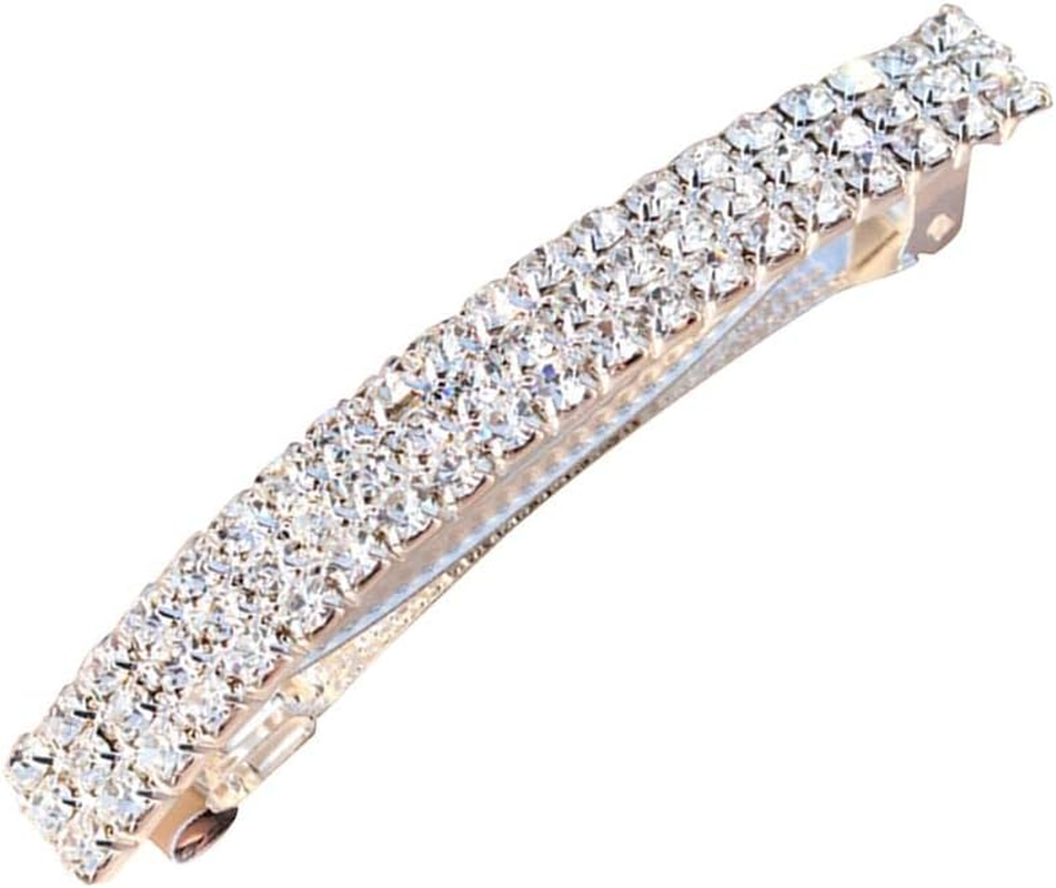 Eigell 2PCS Womens Rhinestone Hair Barrette Office Daily Clip Pin Accessory image number 5