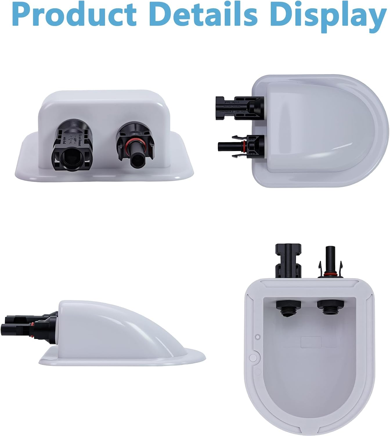 ABS Double Solar Cable Entry Gland, Waterproof Connector for RV Campervan Boat & Off-Grid Solar Panel Projects(White) image number 5