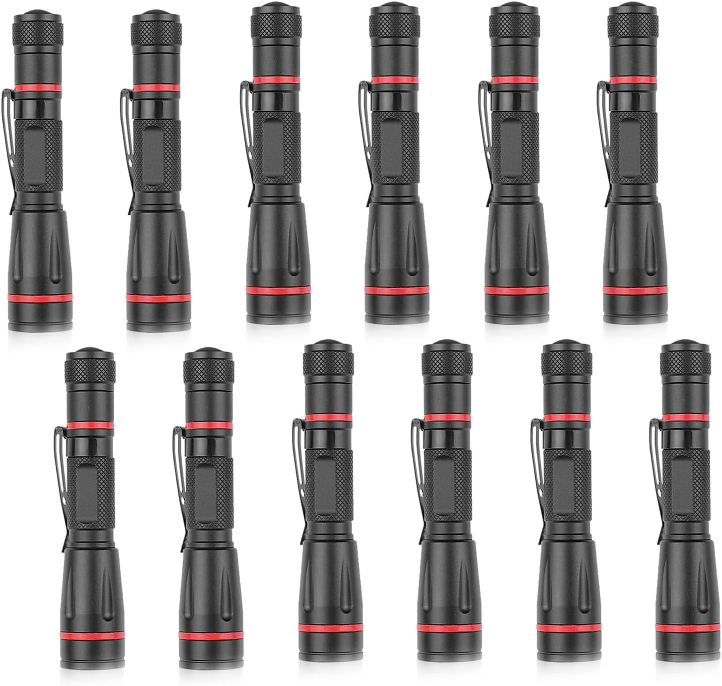 LED Pocket Pen Light Flashlight Small Mini Flashlights Handheld Pen Lights Penlight with Clip for Camping, Home, Outdoor, Inspection, Emergency Use (12 Pieces 3.7 Inches) image number 3