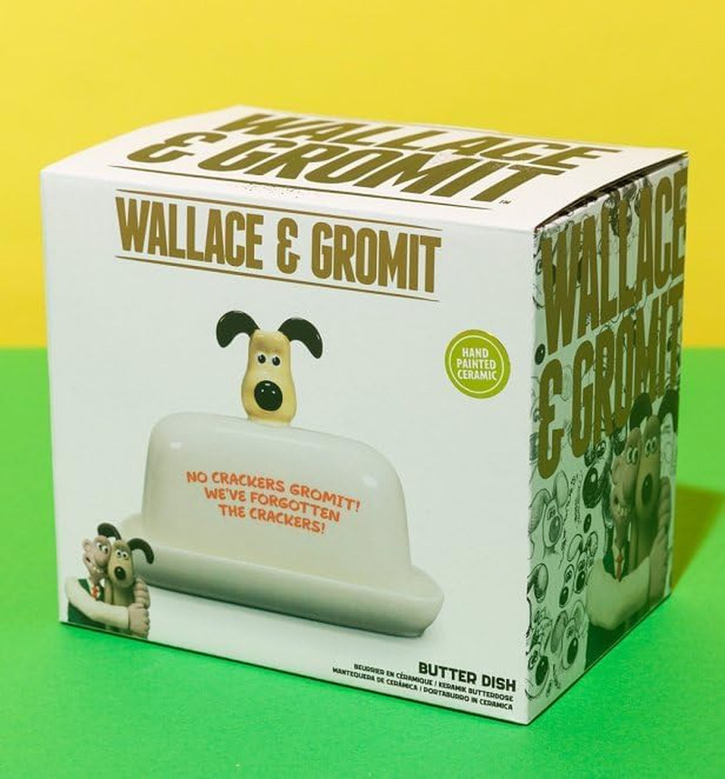 Half Moon Bay Wallace and Gromit Ceramic Butter Dish with Lid image number 3
