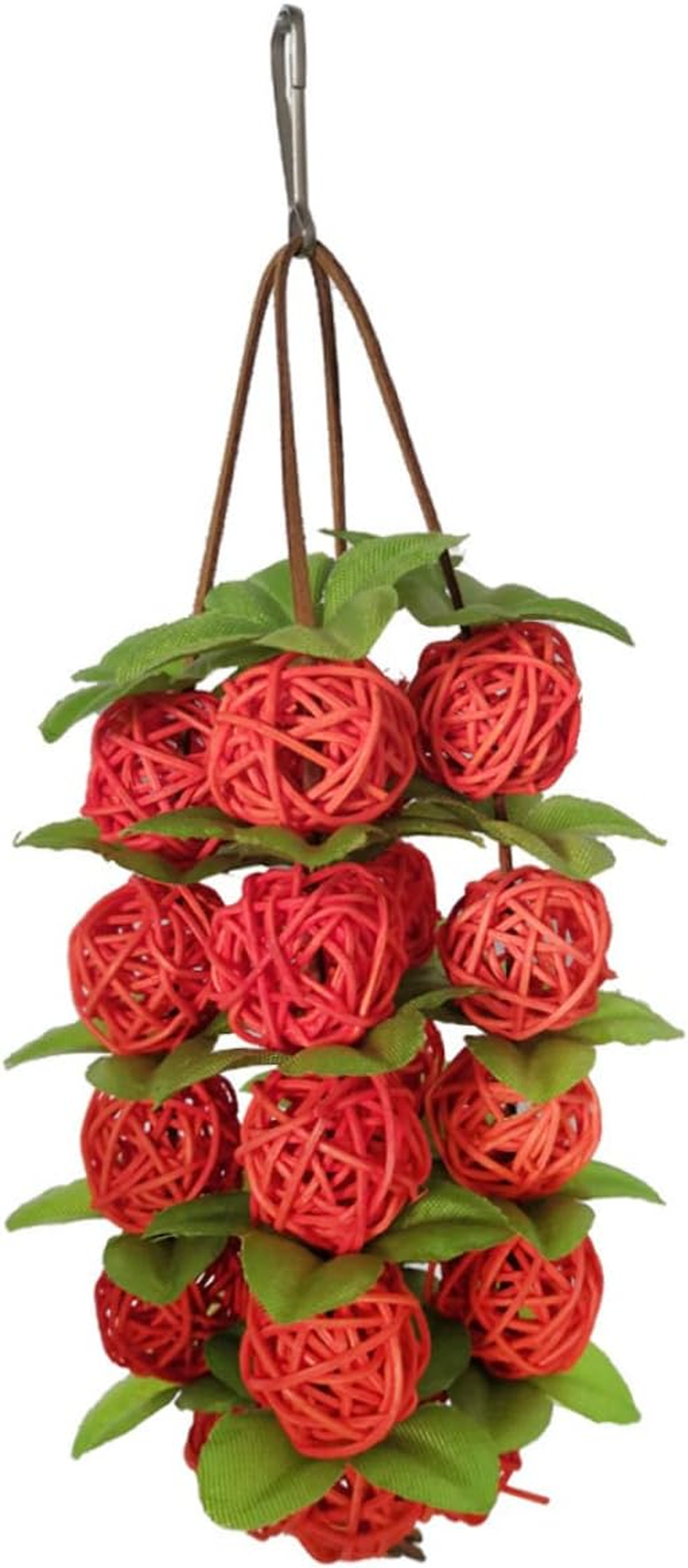 Ipetboom Toys for Birds Hanging Rattan Ball Bird Bird Plaything Pet Chewing Supplies