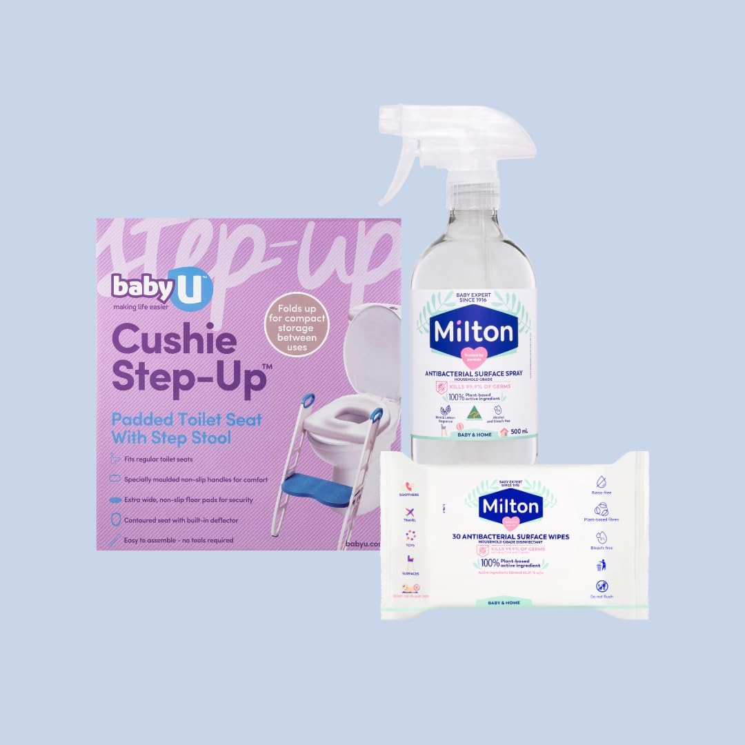 Babyu Cushie Step up + Milton Antibacterial Surface Wipes, 30 Pack + Milton 3 in 1 Antibacterial Surface Spray 500Ml image number 6