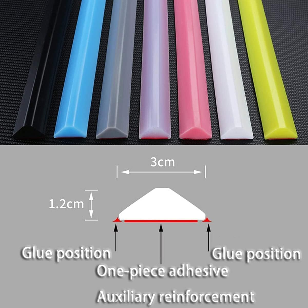 Self-Adhesive Splash Protection Strip Shower, Walk-In Shower Floor Water Barrier, Shower Water Stop for Wet and Dry Separation, Shower Threshold Water Damm for Bathroom and Kitchen (White, 100 Cm) image number 5