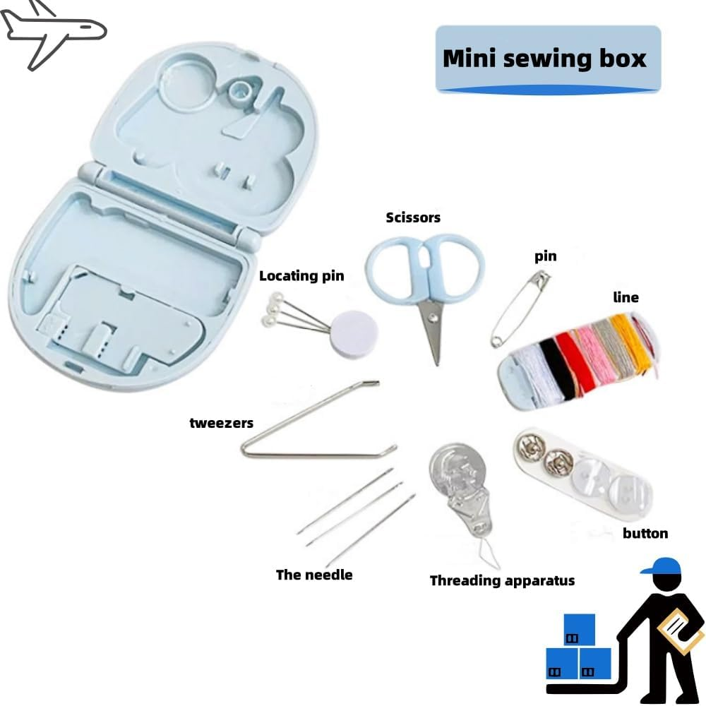 2 Pieces Mini Travel Sewing Kit Basic Portable Emergency Sewing Repair Kit in Bulk with Threads Scissors Needles for Beginner image number 6