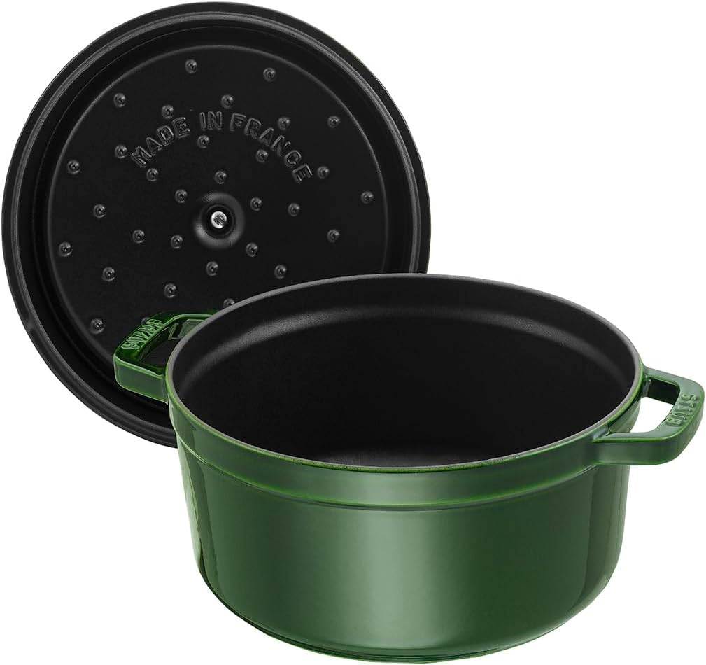 Staub round Cocotte, 26 Cm, Basil Green image number 4