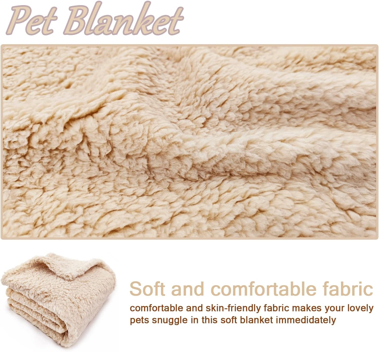 Dog Blanket,Soft Warm Fluffy Fleece Sleeping Mat Bed Cover Dogs Cats Blanket,Pet Blanket Suitable for Small Medium Dog 76X104Cm Machine Washable image number 1