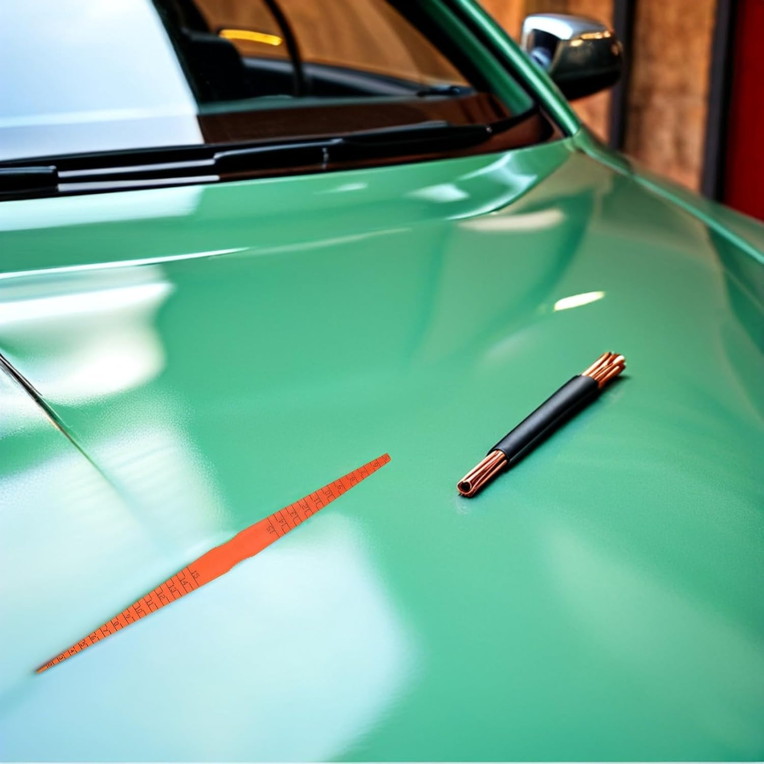 Cabilock 2Pcs Automotive Door Panel Gap Alignment Gauge Plastic Snake Ruler Measuring Tools Taper and Scale Gauge for Vehicle Body Gap Adjustment and Hinge Alignment image number 6