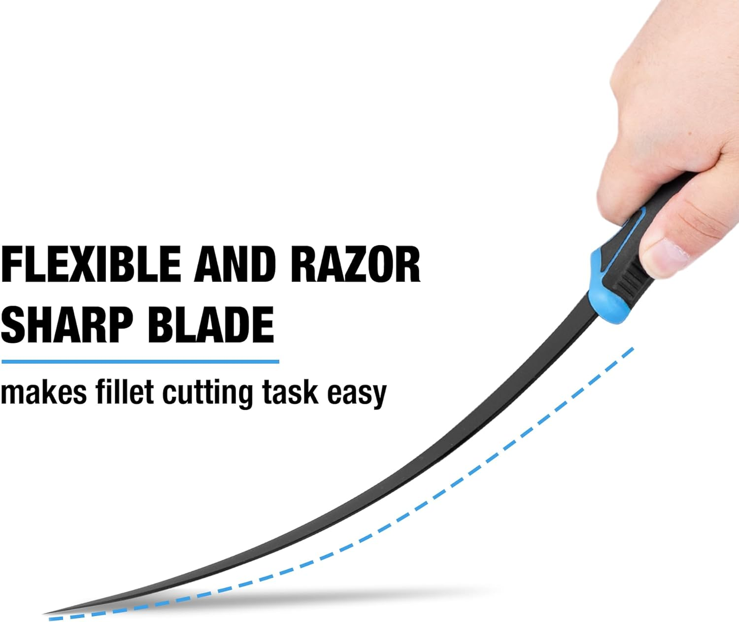 FLISSA Fillet Knife Set, Bait Knife with Knife Sharpener, Protective Sheath, Belt Clip, Portable Pouch & Corrosion Resistant Coating Blade, Professional Fishing Knife for Filleting and Boning(4-Piece) image number 1