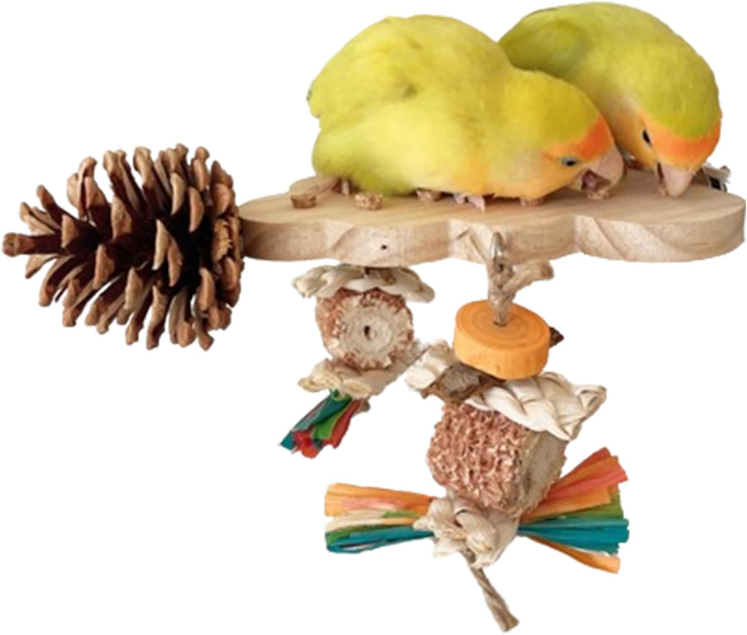 Bird Chew Toys - Shredding Toys Parrots Chewing Hanging|Natural Soft Sola Ball Beak Chew Shred Forage Toy for Parrots|Cockatiel|Conure|Parakeets| and Other Small Birds|Edible Seagrass Woven Clim image number 2