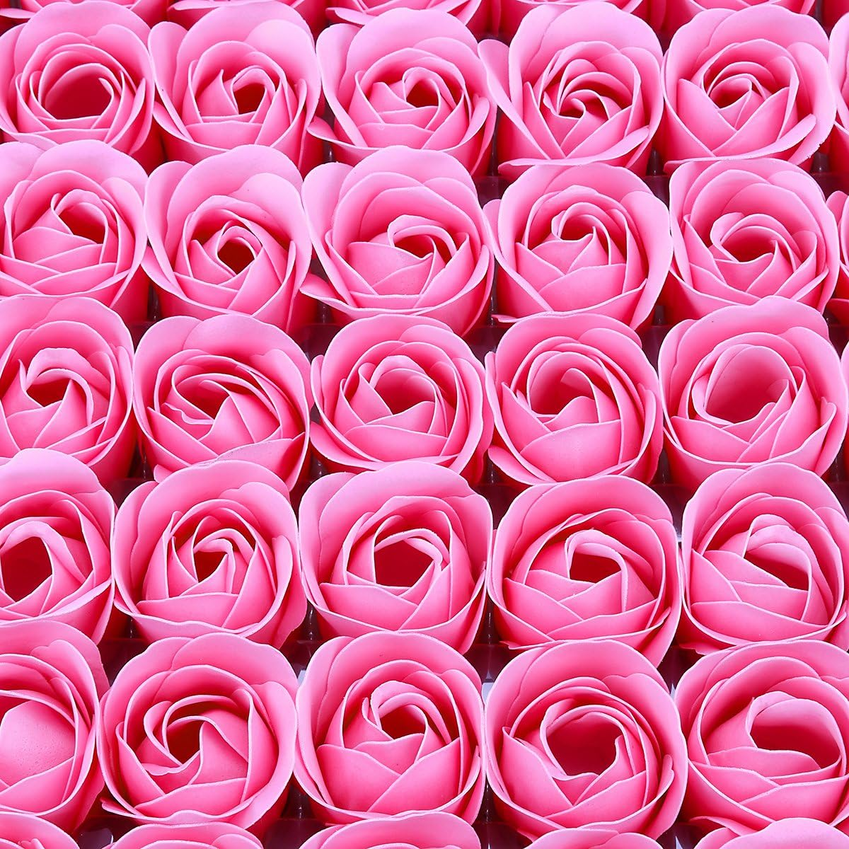 HOUSWEETY 81Pcs Bath Soap Rose Flower, Floral Scented Rose Petal Bouquet