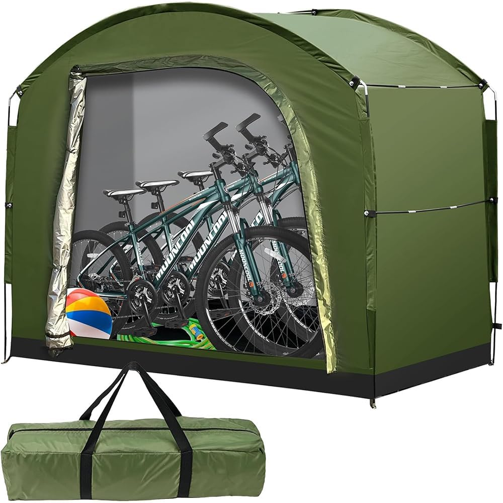 ABDULWEN Bike Storage Tent Portable - Motorcycle Organizer Shelter, Outdoor Storage Cover for Bicycle Lawn Mower Garden Tools, Large Bike Storage Tent for 4 Bikes Waterproof High-Capacity image number 6