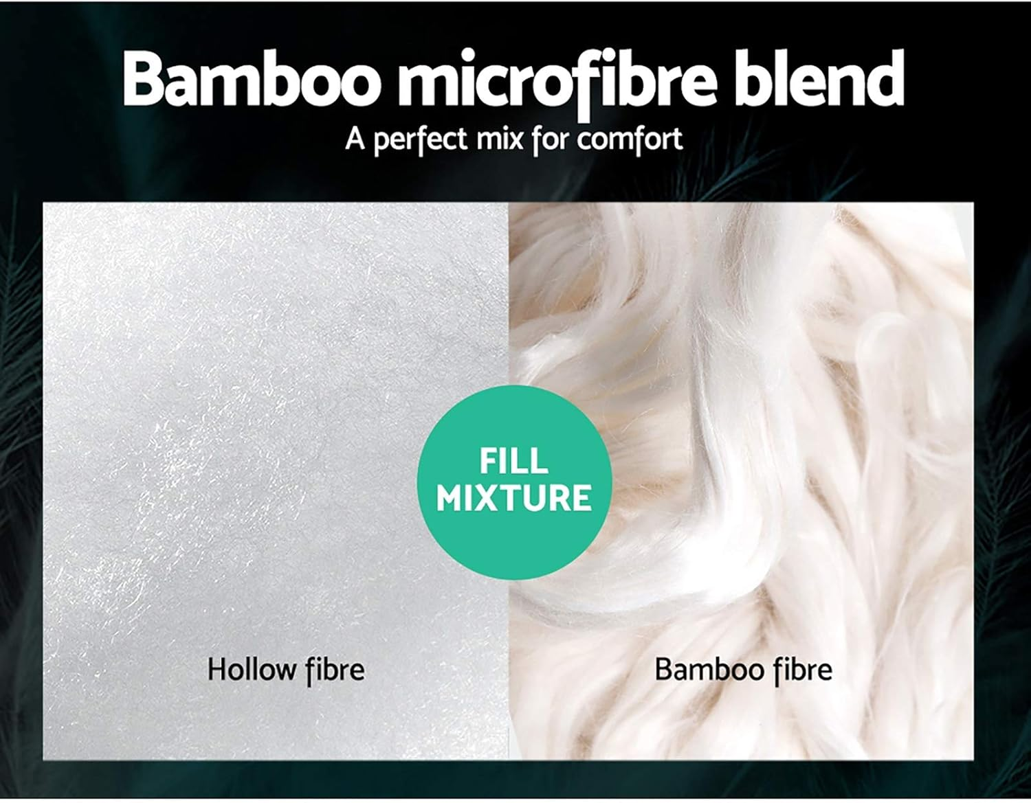 Giselle Bedding 400GSM Microfibre Bamboo King Quilt, Quilts Cover Winter Comforter Duvet Blanket for Home Bedroom Bed Travel, Highly Breathable Pure Soft White image number 3