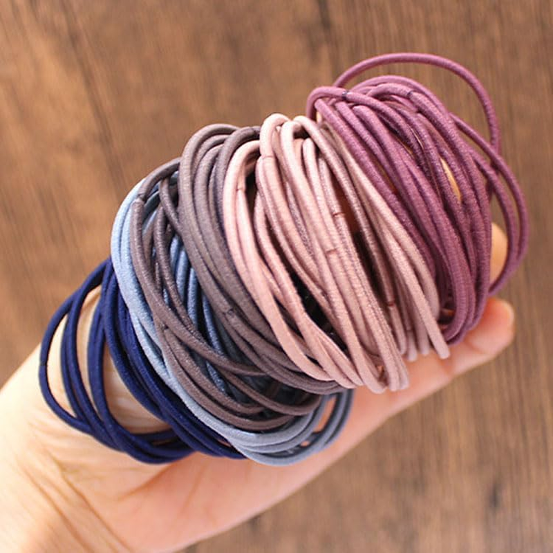 100 Pcs No Crease Baby Girl Hair Ties, MH MOIHSING Elastic Hair Ropes Soft to Hair No Harm to Scalp & Hair, Small Hair Bands Reusable Rubber Band for Kids Girls Infants Toddler Ponytail Holders, Colorful image number 5