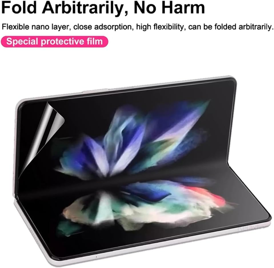 [2 Pack] Hydrogel Screen Protector for Samsung Galaxy Z Fold 5 5G, Electro-Weideworld Scratch Resistant HD Clear TPU Screen Protector image number 1