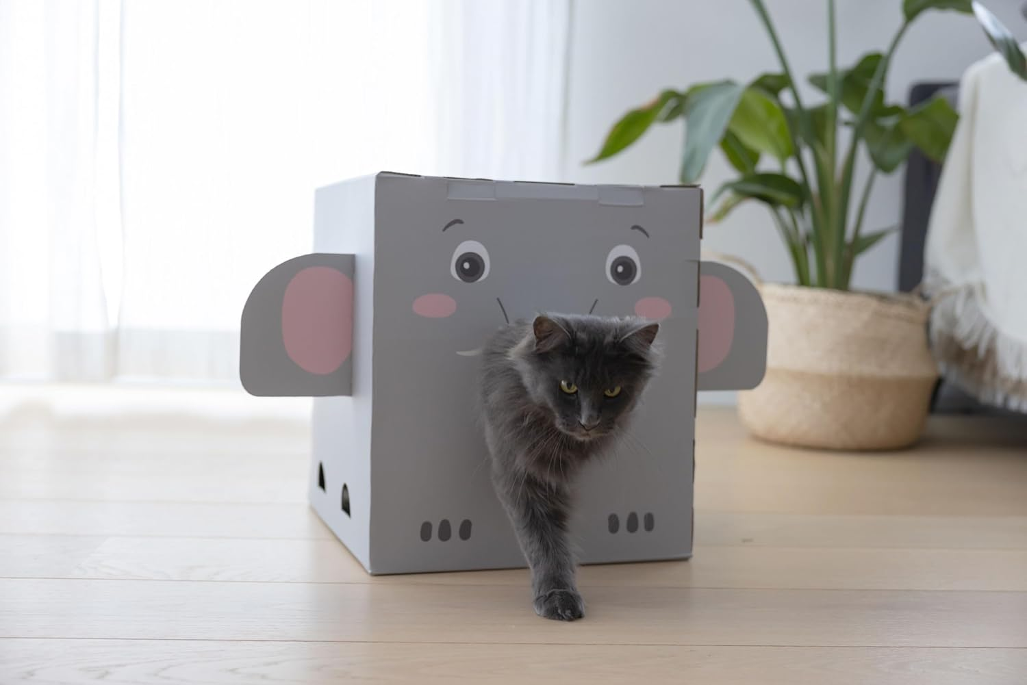 Cat Scratching House Elephant 35 X 35 X 39 Cm Grey image number 4