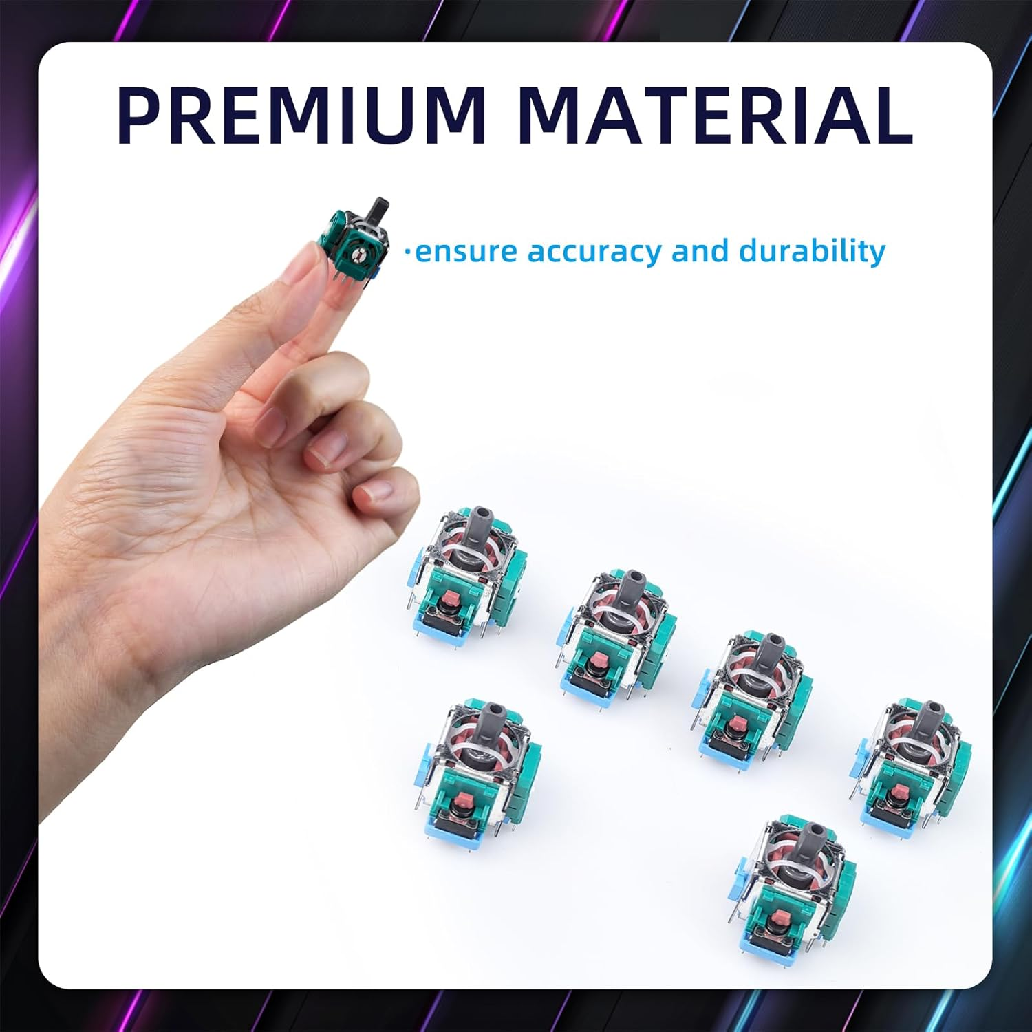 6 Pcs Game Controller Analog Stick Module, 3D Analog Joystick Thumb Sticks Thumb Sticks Joystick Rocker Module for Console Repairing image number 6